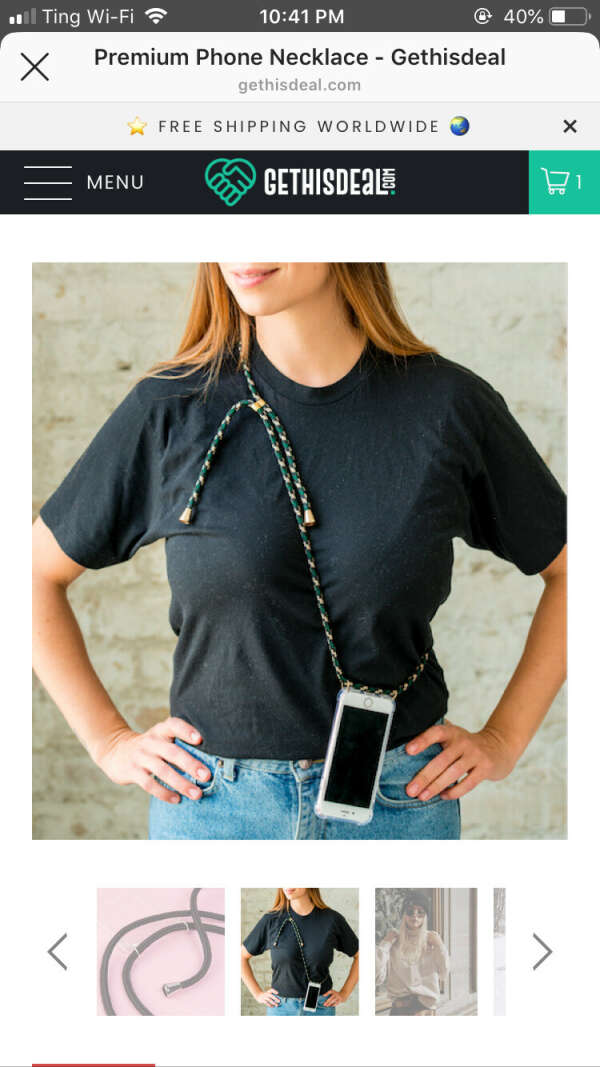 Phone necklace
