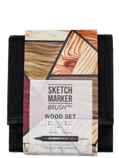 Набор маркеров SKETCHMARKER BRUSH Wood Set 12