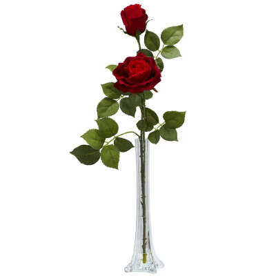 Стеклянная ваза для одной розы