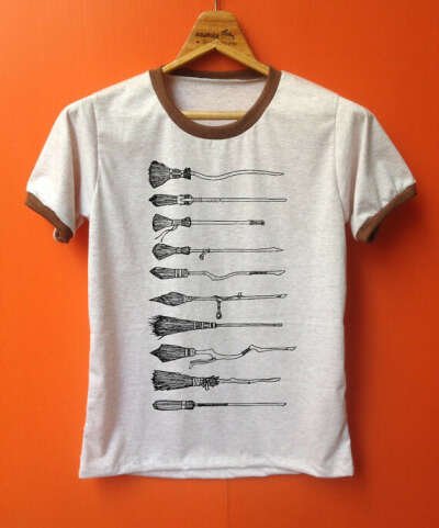 Broomstick Harry potter T-shirts tee fantasy clothing potter broom