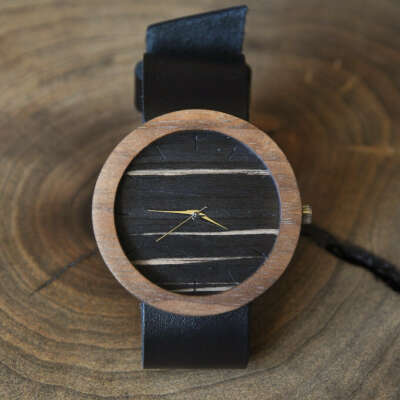 Часы деревянные  48 mm