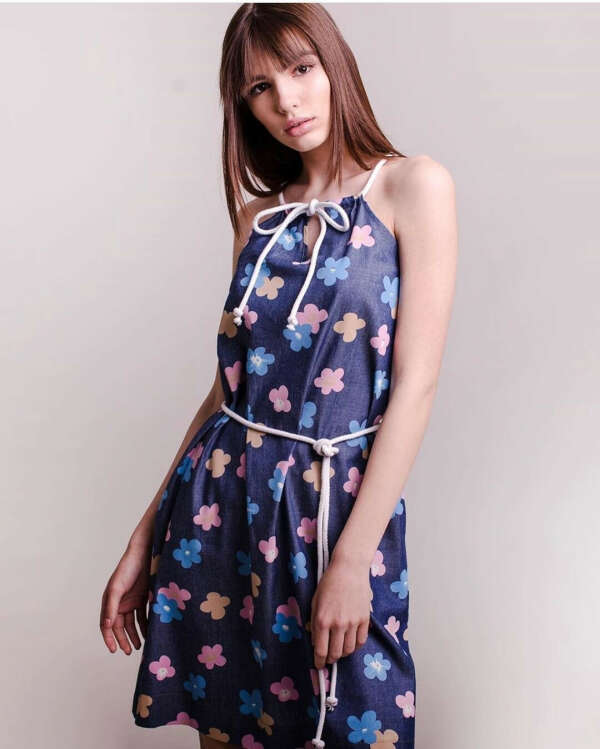 Mavka blue&flowers dress