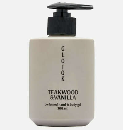 Парфюмированный гель для рук и тела GLOTOK Teakwood & vanilla 300 мл