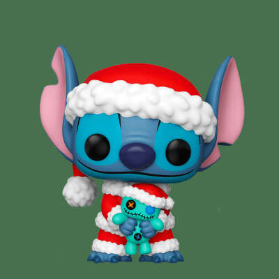 Фигурка Funko POP! Disney: Lilo & Stitch: Santa Stitch With Scrump (Exc) 52252