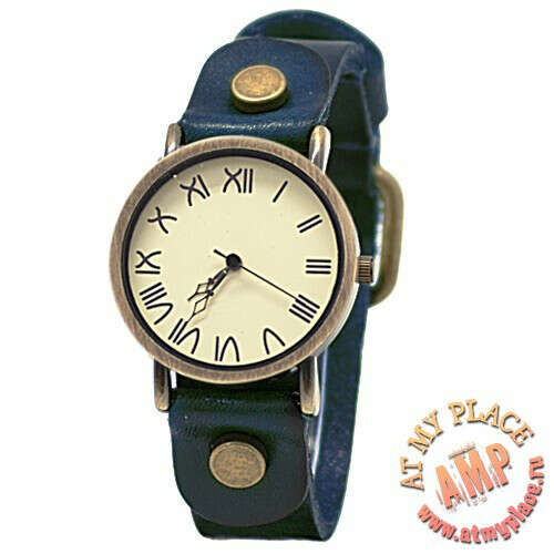 Синие часы Vintage Simple