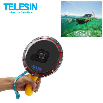 TELESIN 6" Diving Underwater Photography Gopro Dome Port Cover With Floaty Monopod for GoPro Hero 4/3+/3 Camera Accessories