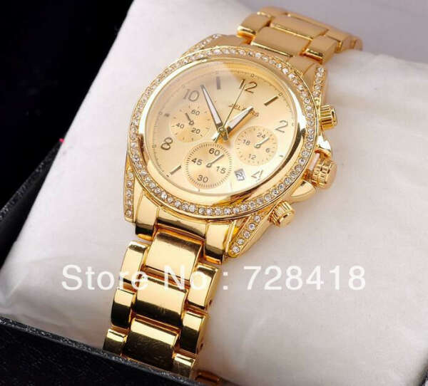 Top Quality Brand New Best Selling Diamond Studded Gift Businee Watch for Men Free Shipping+Drop Shipping-in Wristwatches from Watches on Aliexpress.com