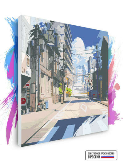 Картина по номерам Улица в Японии, 40 х 40 см