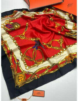 Винтажный шелковый платок hermes