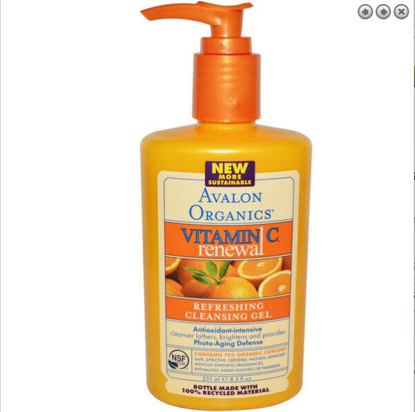 Avalon Organics, Vitamin C Renewal, Refreshing Cleansing Gel