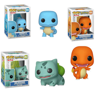 Funko Pop! Pokemon - Charmander, Squirtle and Bulbasaur