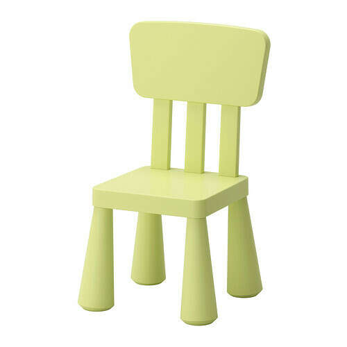 МАММУТ Детский стул - д/дома/улицы/светло-зеленый,    - IKEA