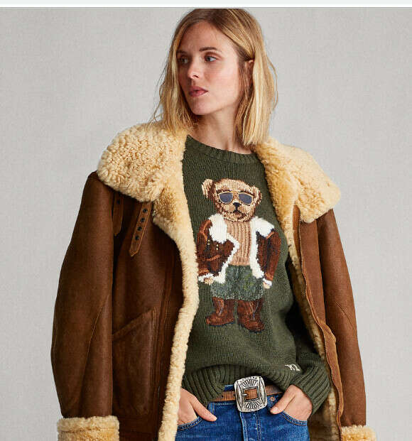 aviator polo bear sweater