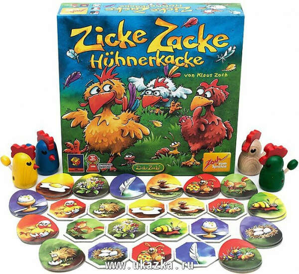 Настольная игра "Zicke Zacke Huhnerkacke" ("Цыплячьи бега")