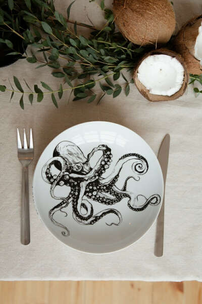 Тарелка глубокая Octopus Sans Brides 20 см