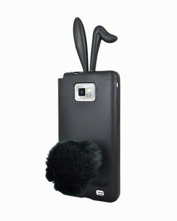 Чехол силиконовый Rabito (кролик) для Samsung Galaxy SII I9100 черный