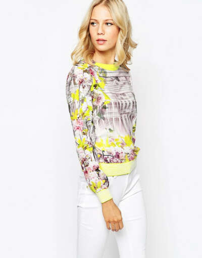 Ted Baker Sweat in Window Blossom Print