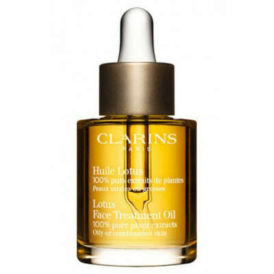 Масло косметическое Clarins Huile Lotus Face Treatment Oil , масло для лица "Лотос" для комбинированной или жирной кожи