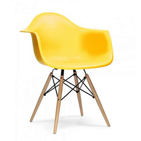 Стул Eames Style DAW Chair желтый