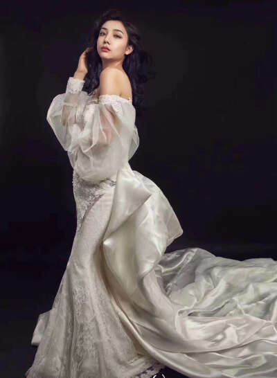 Silk wedding dress