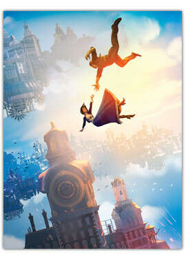 BioShock Infinite Signed Falling Art Poster - Irrational games