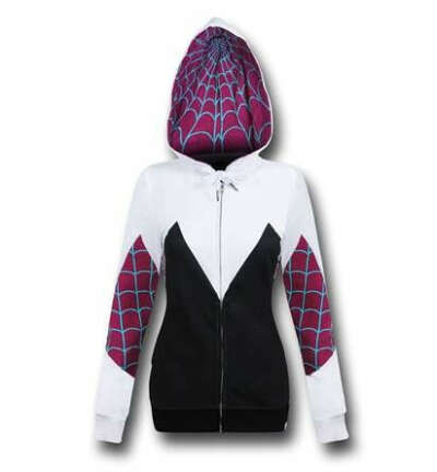 Spider Gwen Costume Zip-Up Hoodie