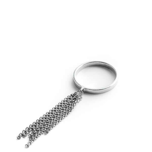 Серебряное кольцо узкое с кистью арт. 10904