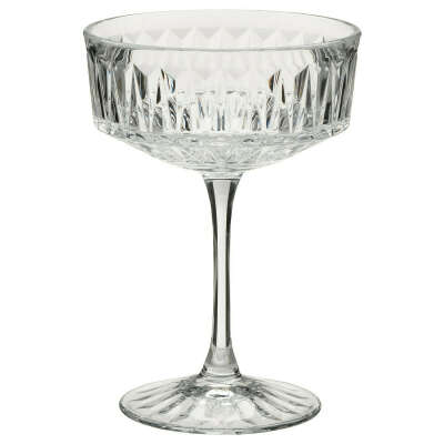 SÄLLSKAPLIG Champagne coupe, clear glass/patterned, 21 cl - IKEA Ireland