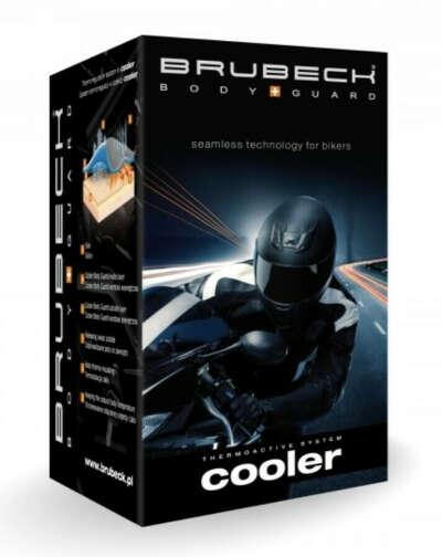 Сорочка-унисекс для мотоциклиста Brubeck Cooler Bikers черная XL