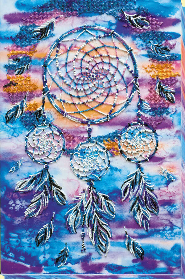 Набор для вышивки бисером на холсте Абрис Арт АВ - 584 "Амулет ловец снов"