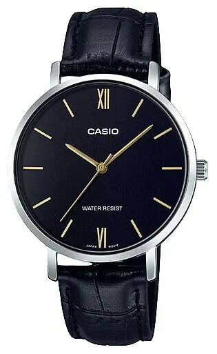 Наручные часы CASIO Standard LTP-VT01L-1B, черный, серебряный