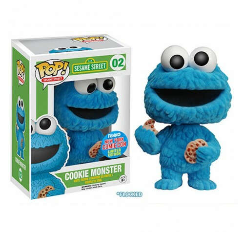Funko POP. Коржик печеньковое чудовище флокированный (Cookie Monster Flocked NYCC 2015 (Эксклюзив)) из сериала Улица Сезам