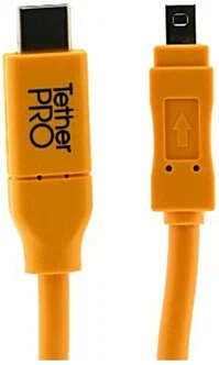 Кабель Tether Tools TetherPro USB-C to 2.0 Mini-B 8-Pin 4.6m Orange